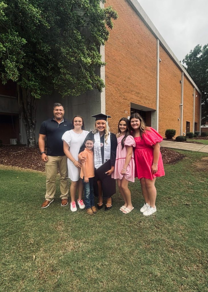 Picture of family at graduation