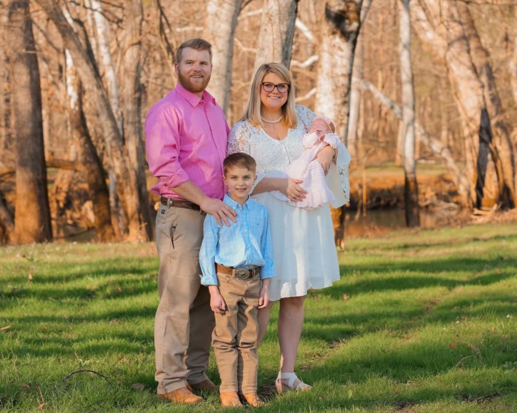 Outside photo of the Frost Family in spring